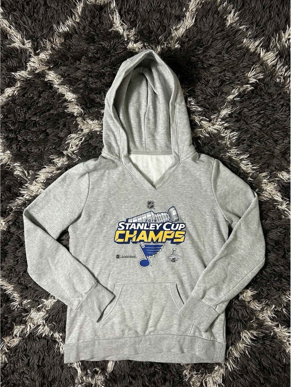 Fanatics St. Louis Blues 2019 Stanley Cup Champions Hoodie Women’s Large Gray